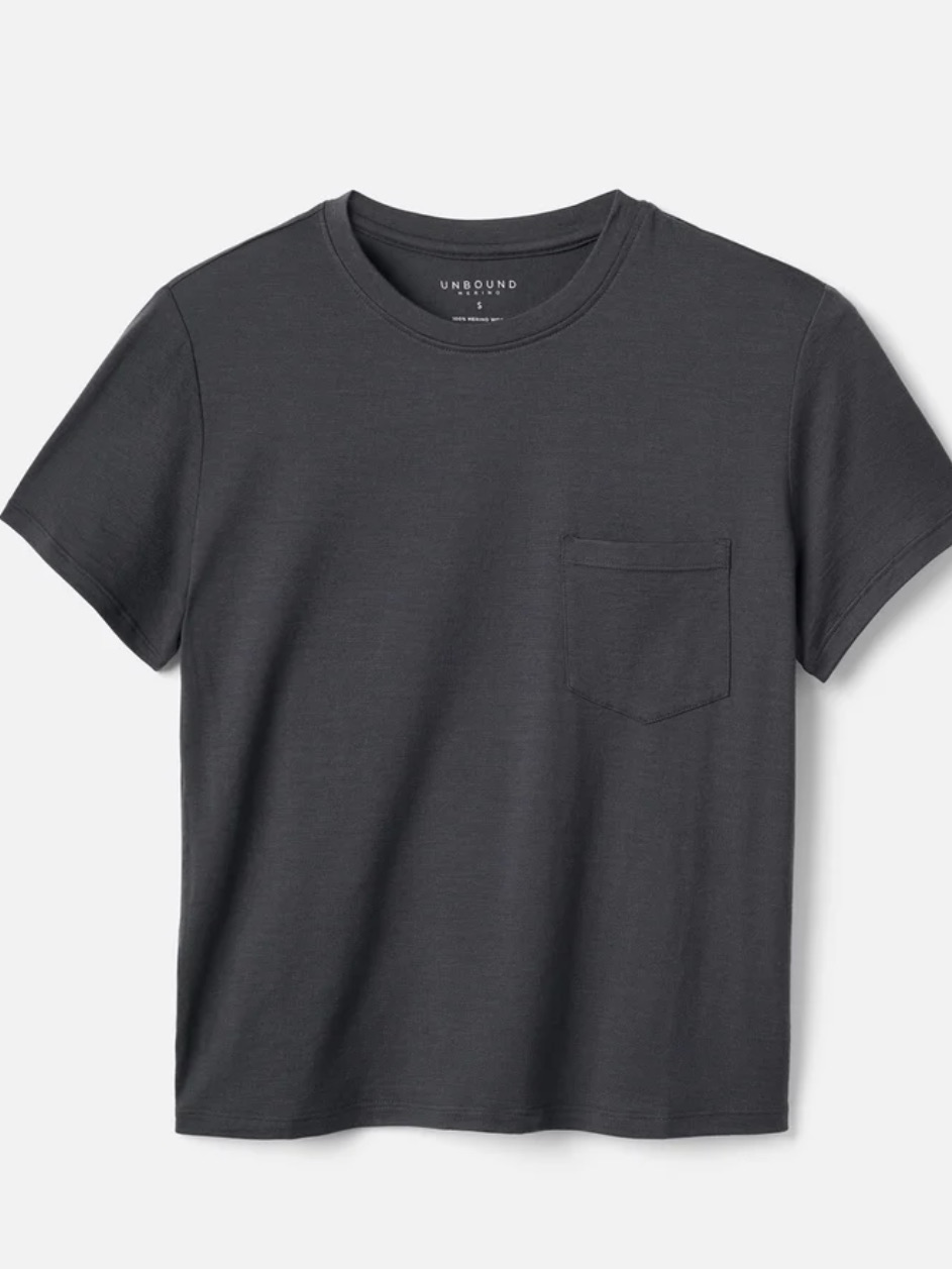 Unbound Merino Women’s Merino Boxy Short Sleeve Pocket Tee Nwot — image 3 of 8